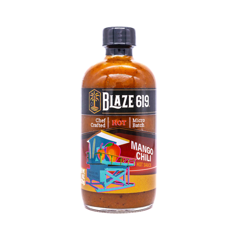 NEW BLAZE 619 Mango Chili Hot Sauce - 8 oz. - Hot