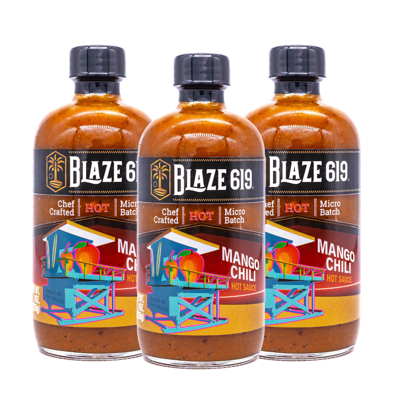 NEW BLAZE 619 Mango Chili Hot Sauce - 8 oz. - Hot