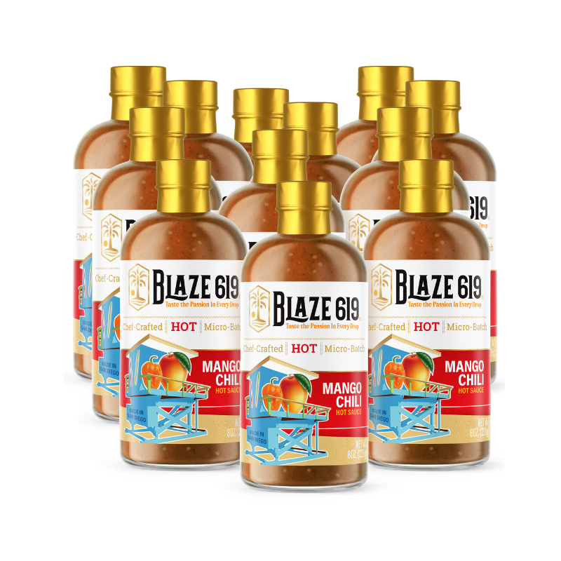 BLAZE 619 Mango Chili Hot Sauce - 8oz - Case of 12