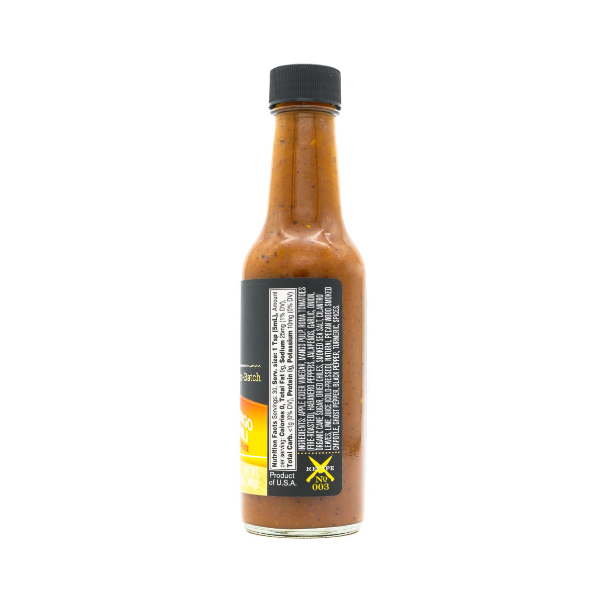 BLAZE 619 Mango Chili Hot Sauce - 5 oz.- Nutrition Facts