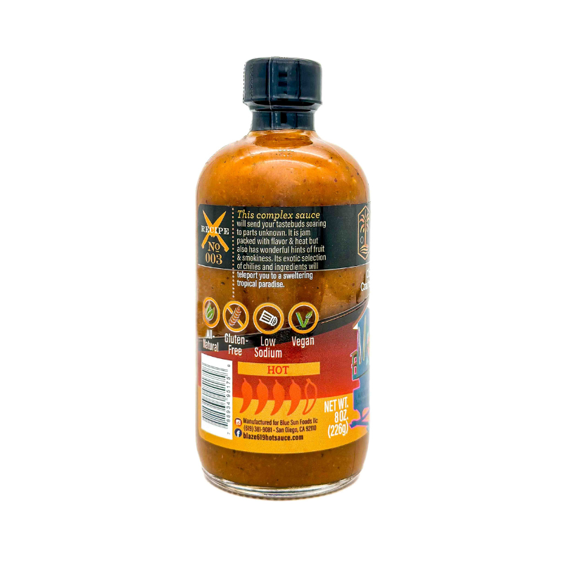BLAZE 619 Mango Chili Hot Sauce - 8 oz. - Product Description