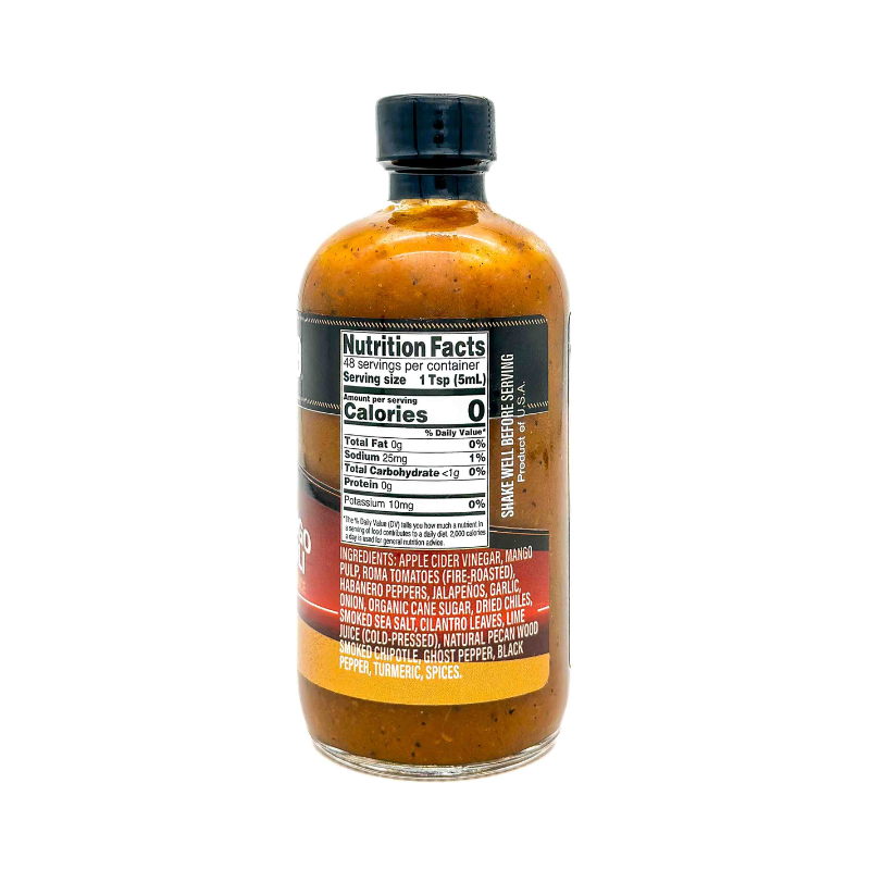 BLAZE 619 Mango Chili Hot Sauce - 8 oz. Nutrition Facts