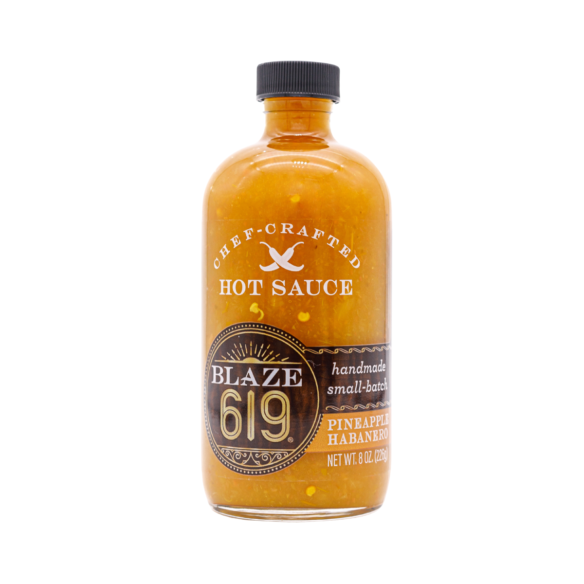 BLAZE 619 Pineapple Habanero Hot Sauce 8 oz - Medium